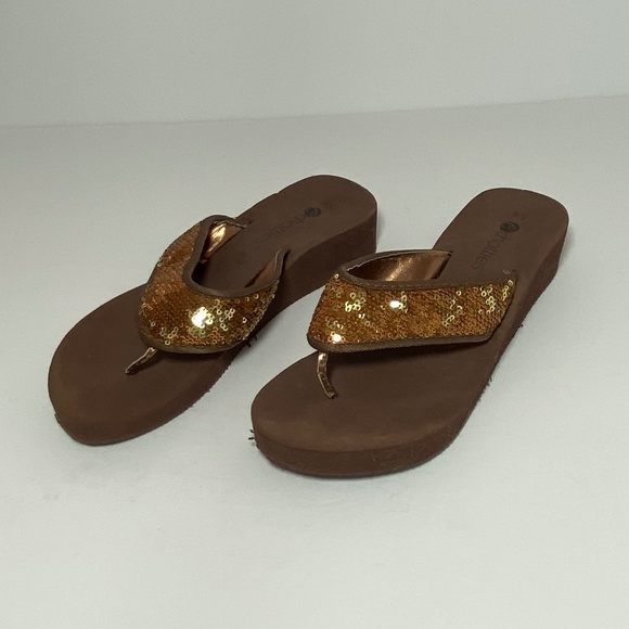 Sparkle Sequin Flip Flops Women's Size: 5/6 FREE w/bundle - Picture 4 of 11
